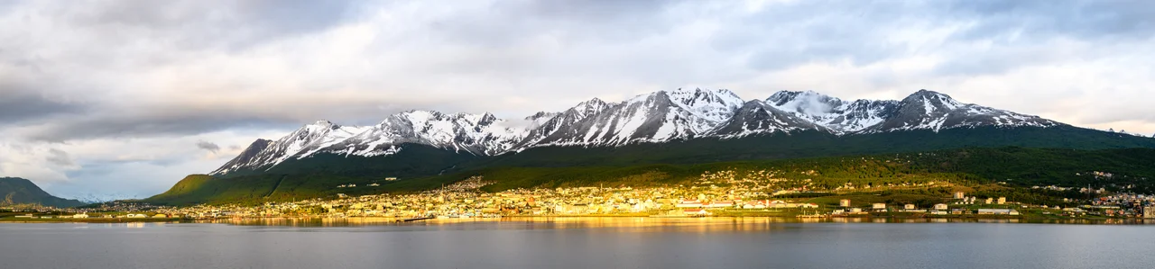 Panorama of Ushuaia/Argentina in the morning