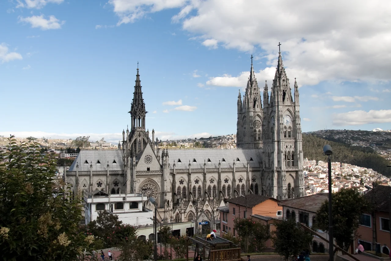 The Basilica of the National Vow (Spanish: Basílica del Voto Nacional) is a Roman Catholic church located in Quito, Ecuador. 0°12′54.2″S 78°30′27.4″W / 0.215056°S 78.507611°W / -0.215056; -78.507611
