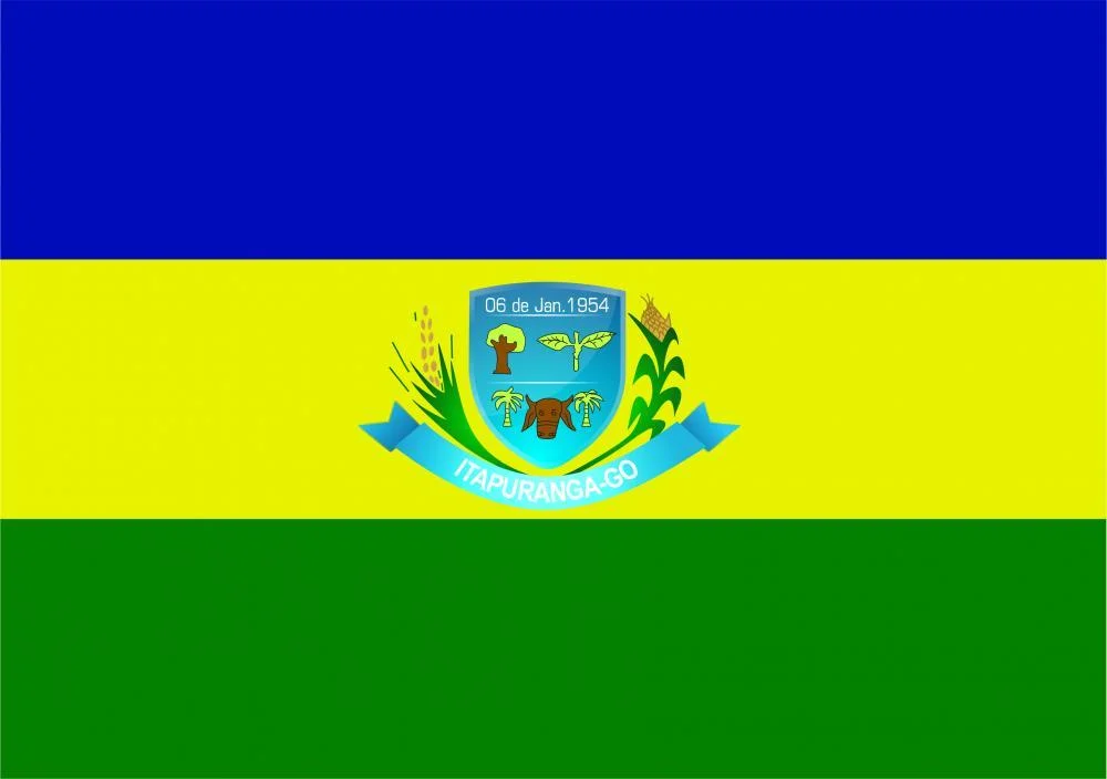 Bandeira de Itapuranga, Goiás, Brasil.