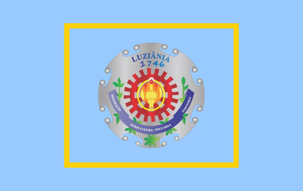 Flag of the municipality of Luziânia, in the Goiás, Brazil.