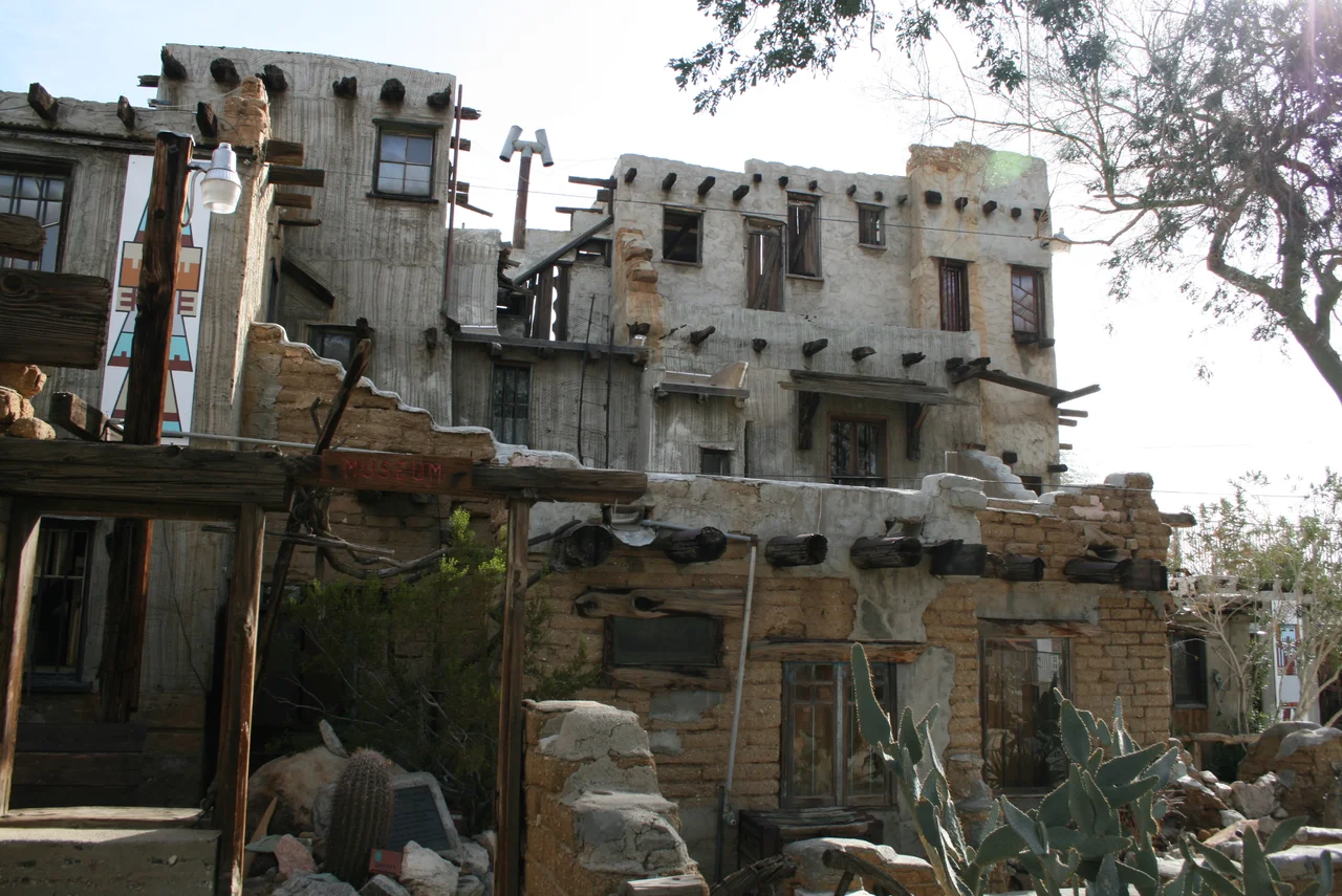 Cabot's Pueblo Museum in Desert Hot Springs, California. The house is a large, Hopi-style pueblo built over a period of 24 years by homesteader Cabot Yerxa.