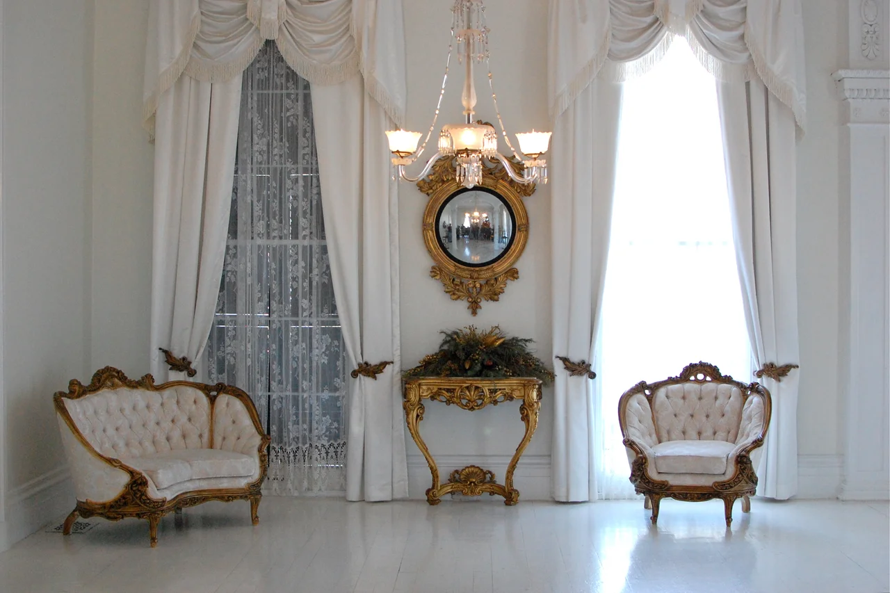 Interior of the Nottoway Plantation house in White Castle, Louisiana.