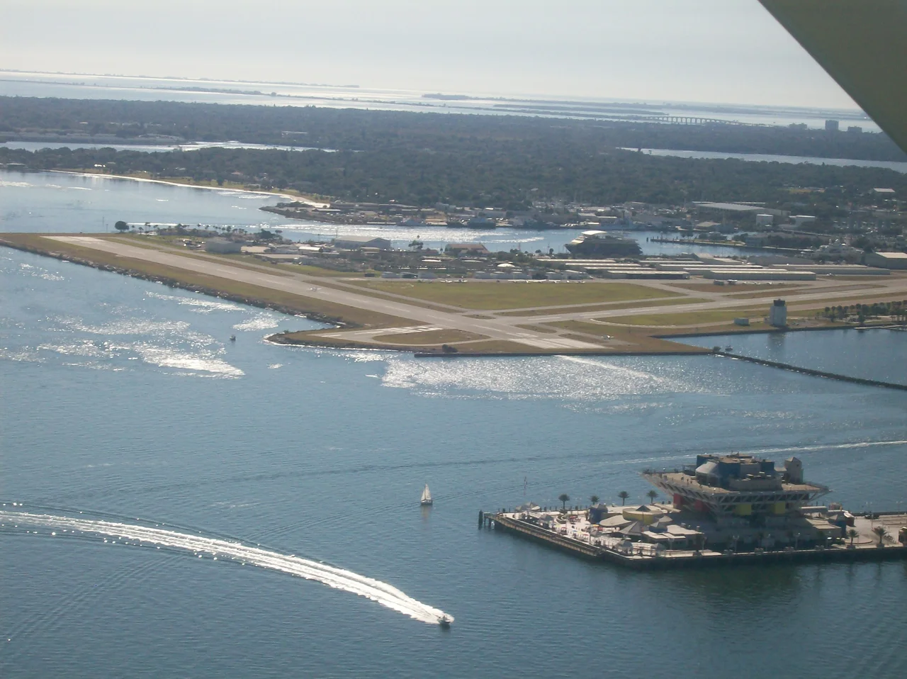 Aerial Photo of Albert Whitted Airport, St. Petersburg, Florida USA