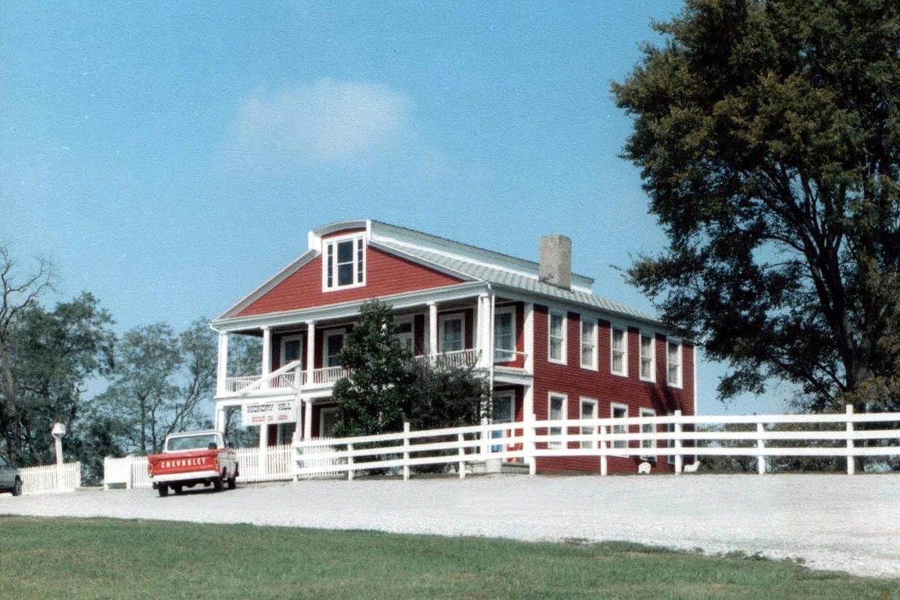 Photograph of the Crenshaw House, more commonly known as the Old Slave House, near Equality in Equality Township, Gallatin County, Illinois. Taken in the late 1970's by Kenneth Dwain Harrelson.