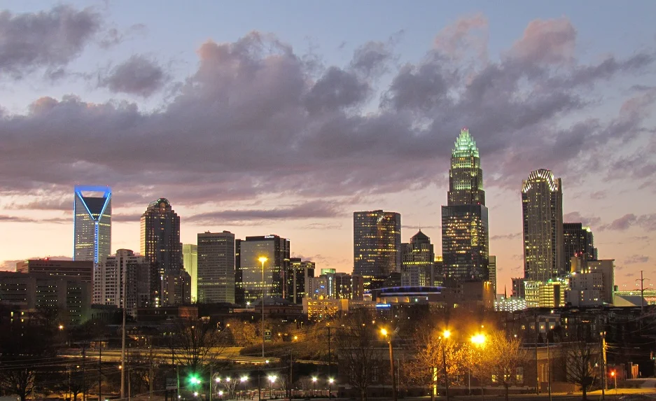 Charlotte, North Carolina skyline in January of 2011, taken from Central Piedmont Community College. Taken by Ricky W.