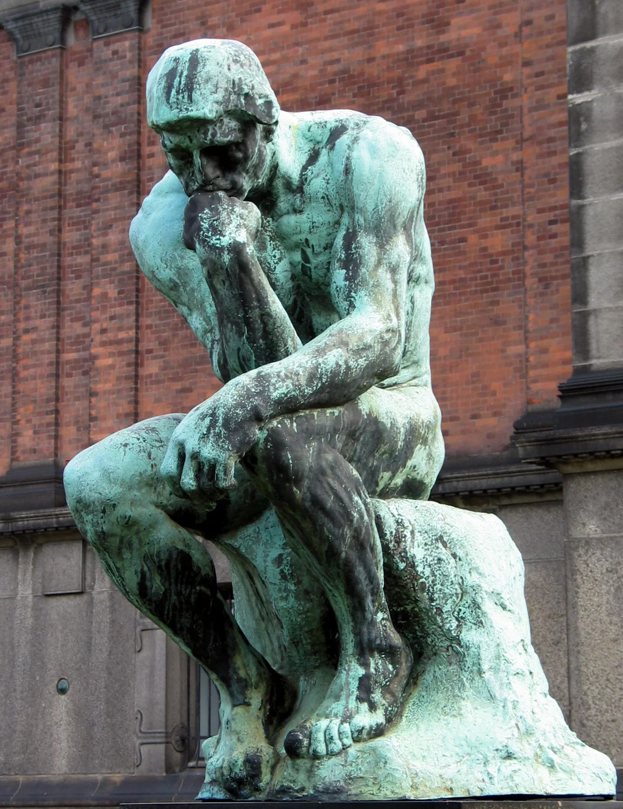 The Thinker by Auguste Rodin. Grubleren, in Ny Carlsberg Glyptotek.