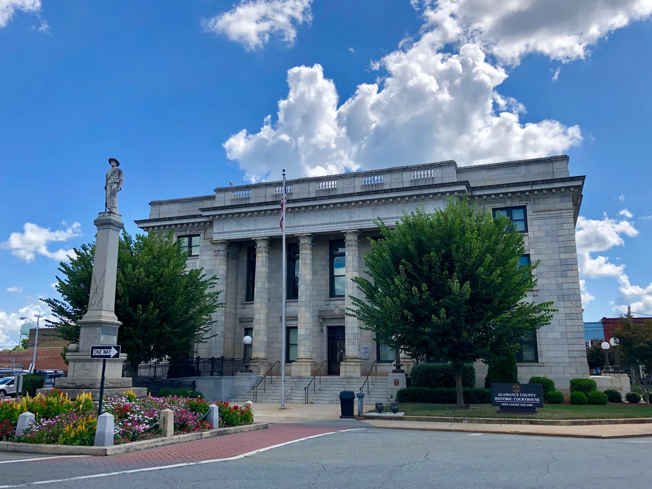 The Alamance County Courthouse is a Classical Revival-style structure located at the center of the downtown business district in Graham, North Carolina, and was constructed in 1924 to replace an earlier courthouse.
