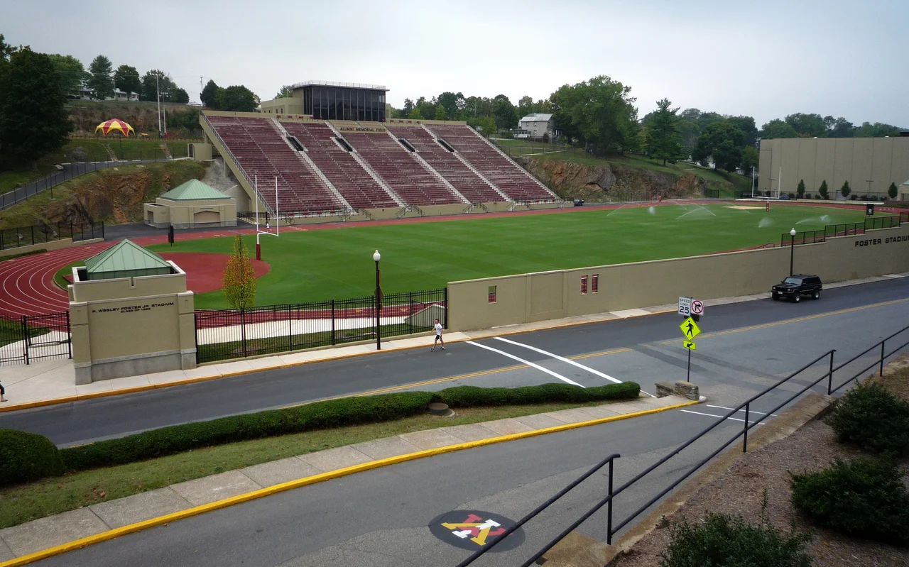 Alumni Memorial Field on the campus of the Virginia Military Institute in Lexington, Virginia.