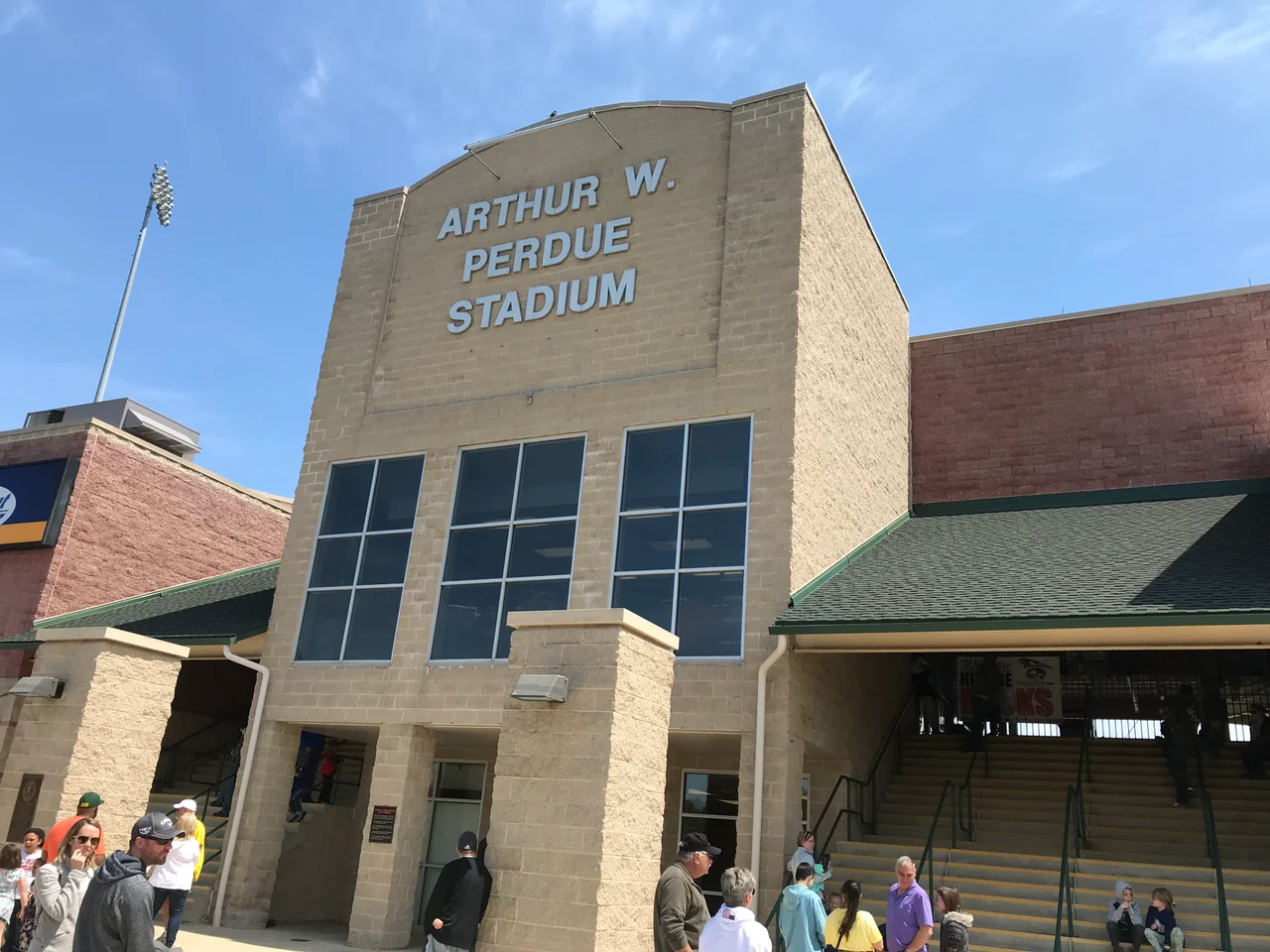 The entrance to Arthur W. Perdue Stadium in Salisbury, Maryland.