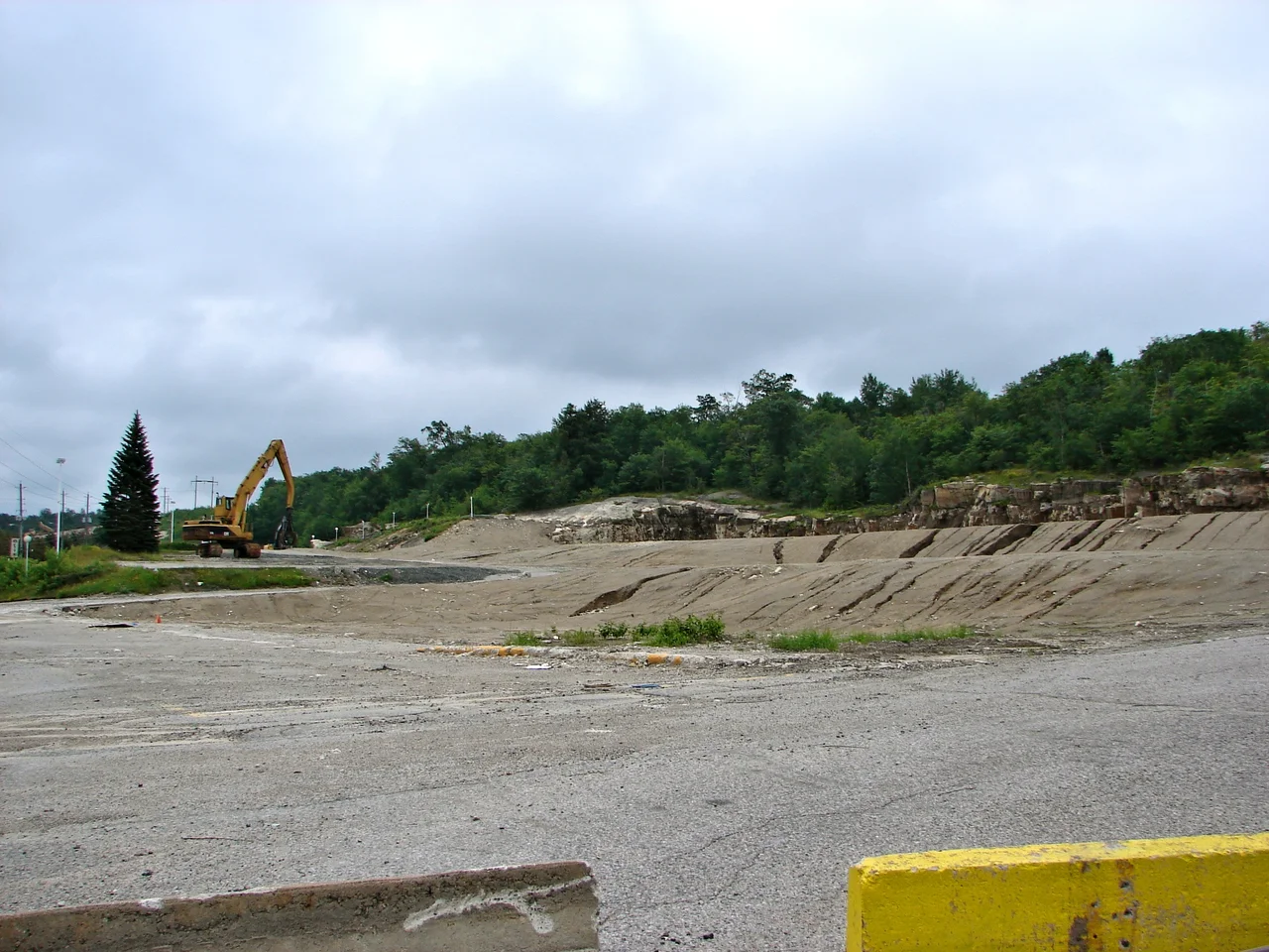Site of the former Algo Centre Mall after demolition in spring 2013, Elliot Lake, Ontario, Canada