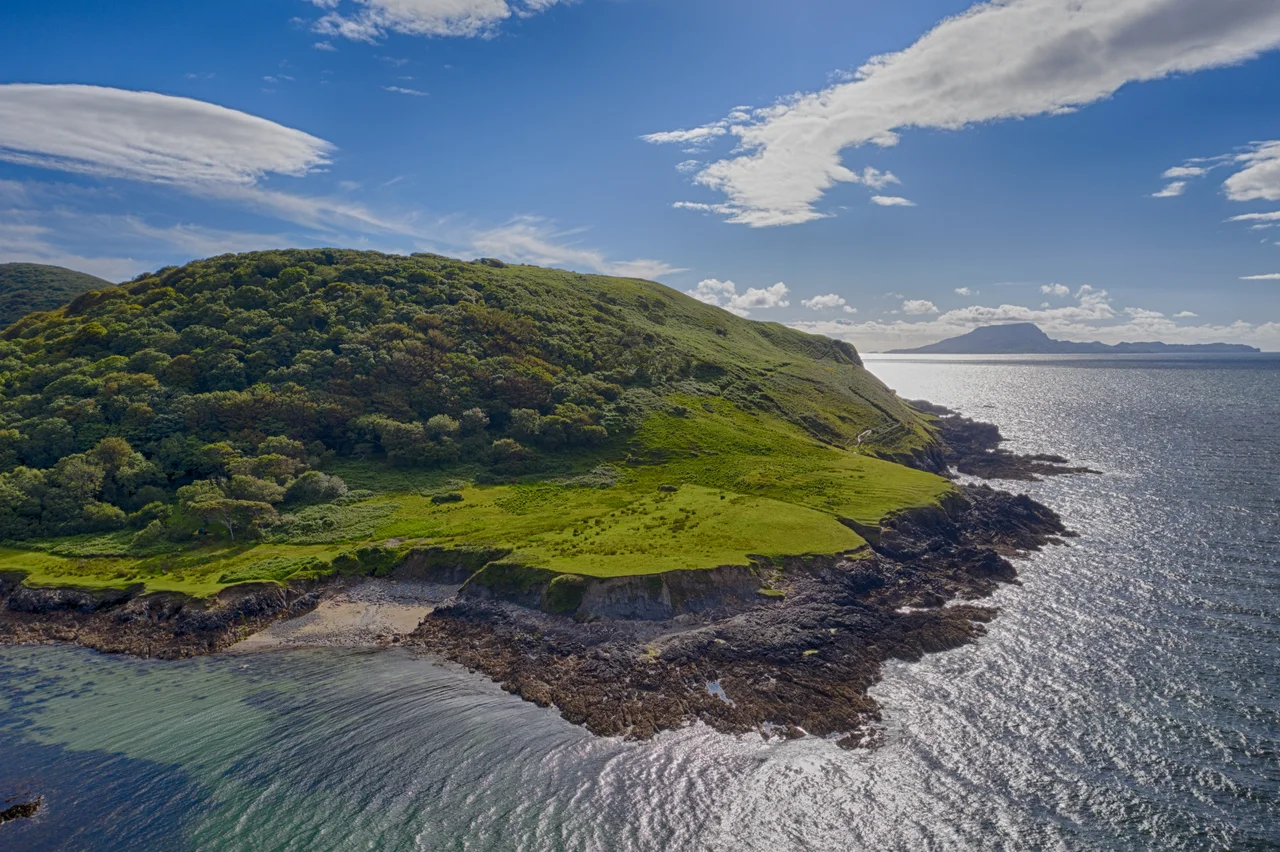 Along the southern edge of Clew Bay, Co. Mayo.  Clare Island can also be seen in the distance.