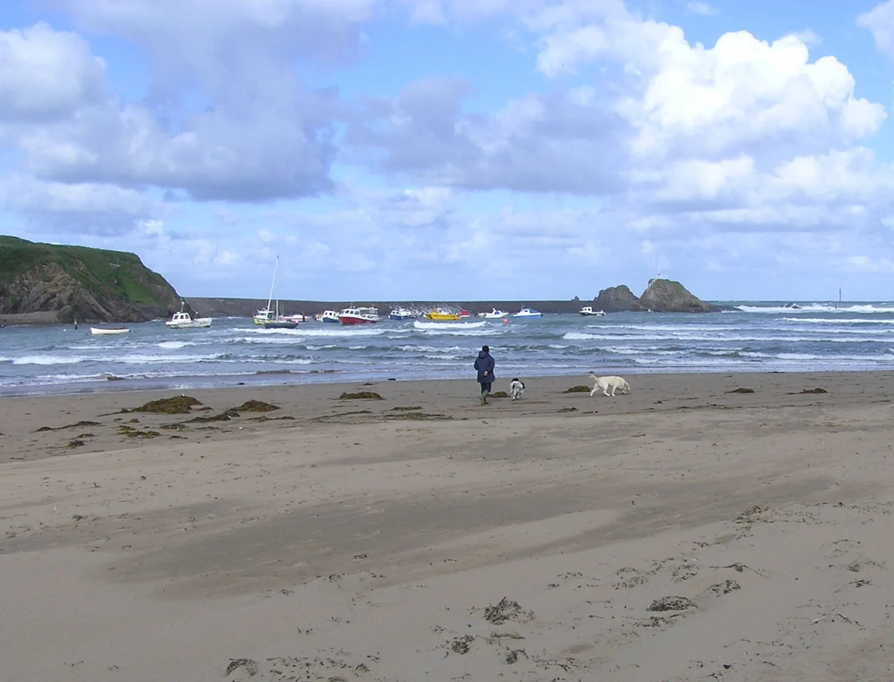 Bude outer harbour and beach August 2007