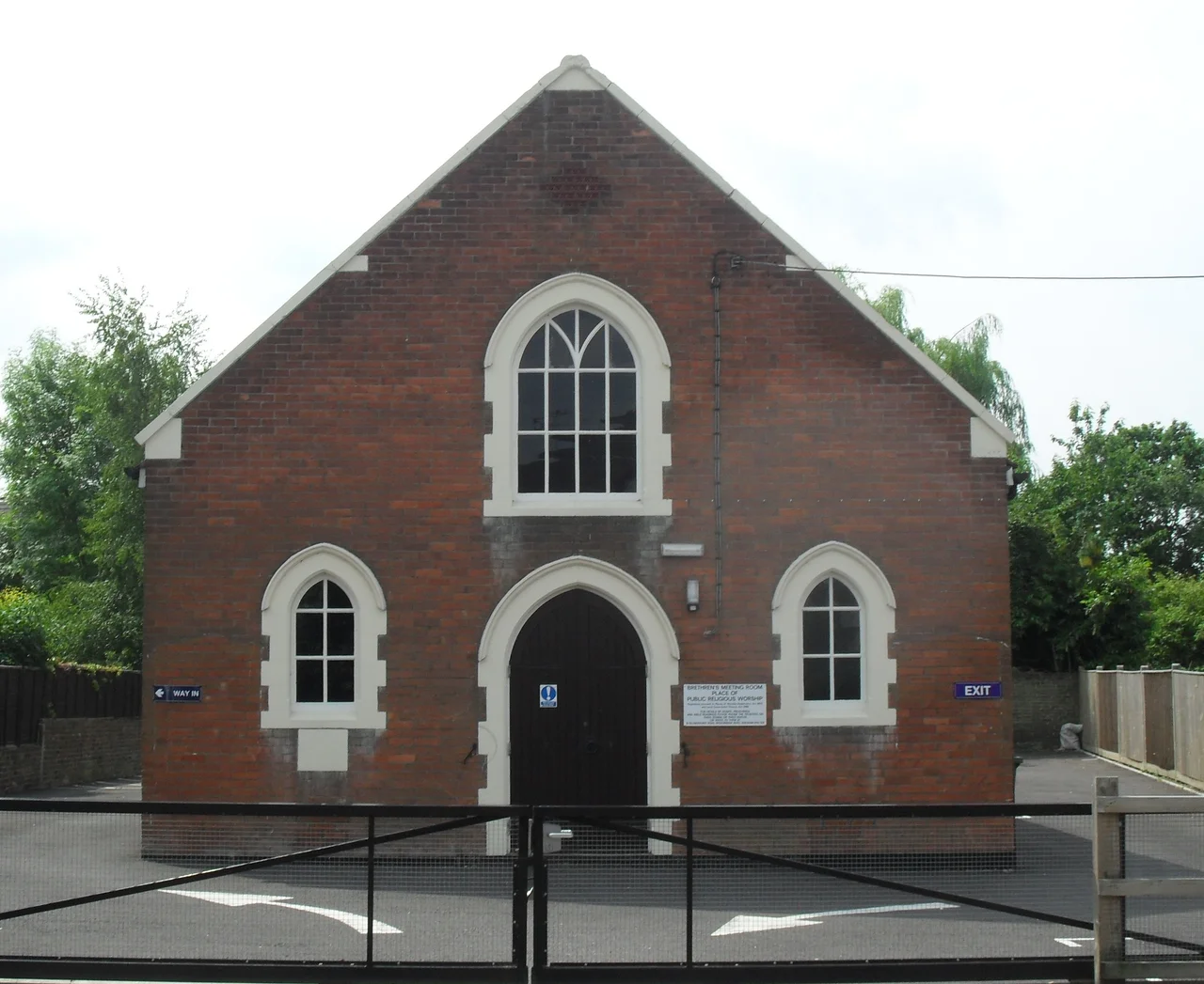 Broadbridge Heath Free Church, Broadbridge Heath, District of Horsham, West Sussex, England.  A Plymouth Brethren chapel in Broadbridge Heath.