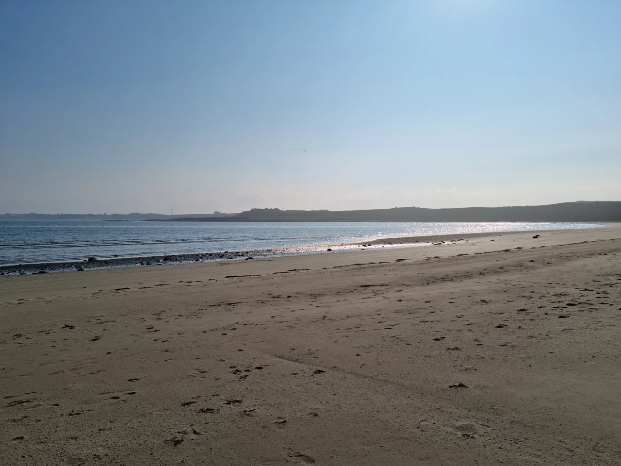 The beach with Ballyhornan in the background