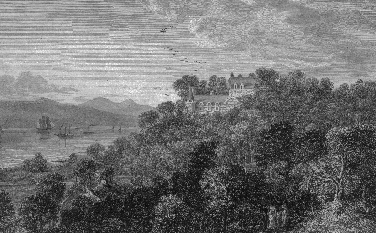 Skelmorlie Castle in 1829, Largs, North Ayrshire, Scotland