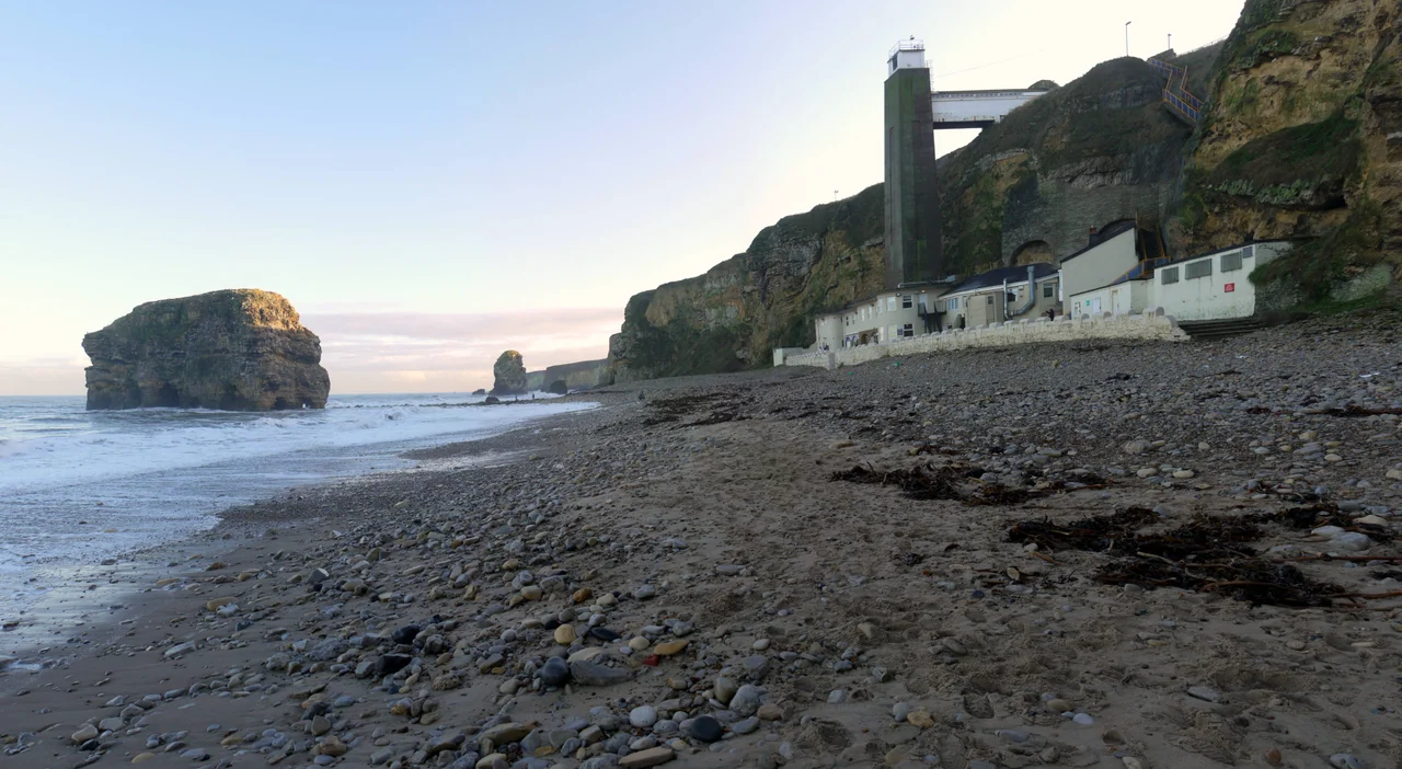 Marsden Rock &amp; Marsden Grotto from the beach