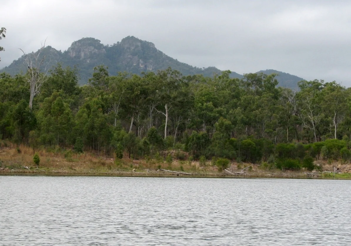 Mt Castletower as seen from Lake Awoonga, Central Queensland, Australia