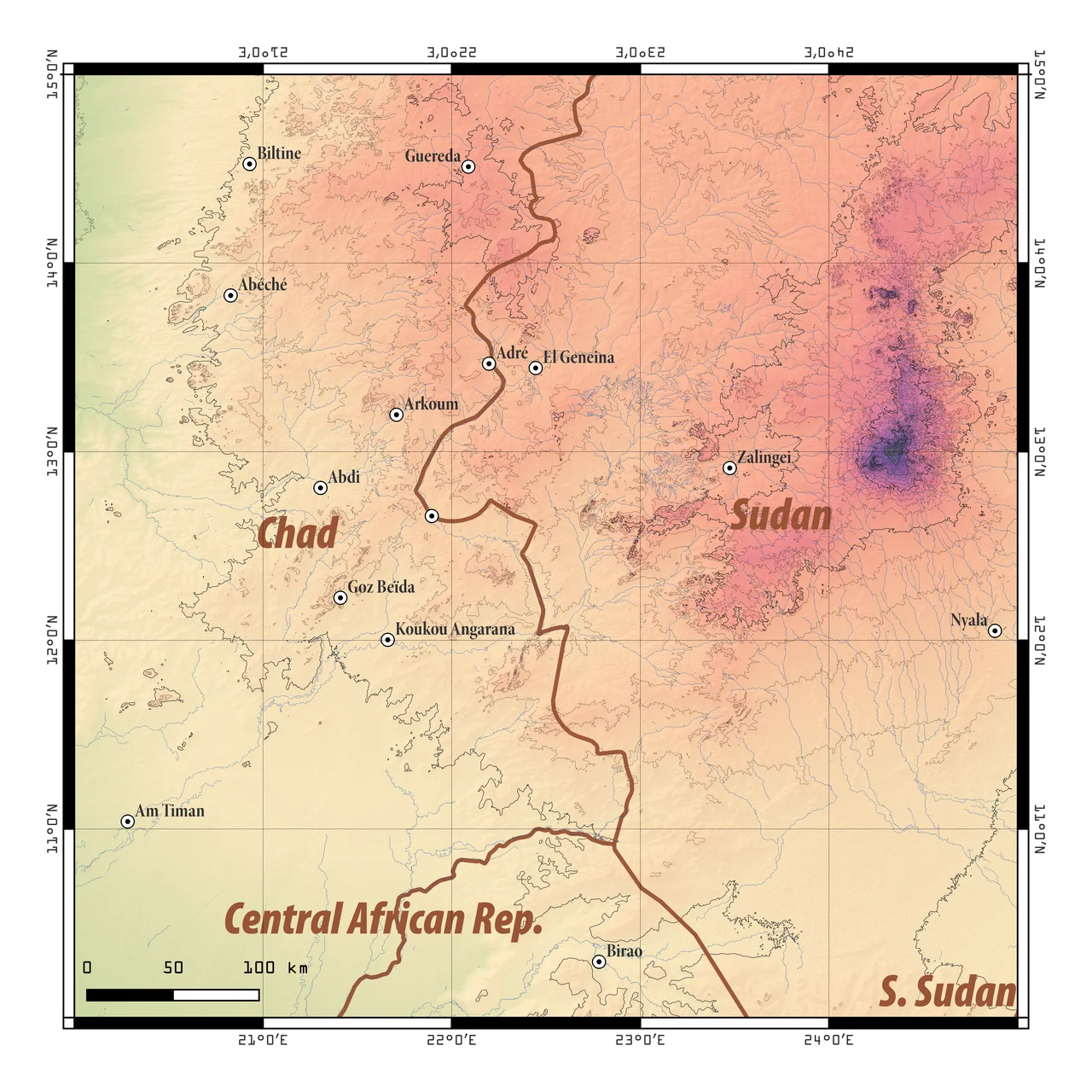 The Chad-Sudan-CAR tripoint