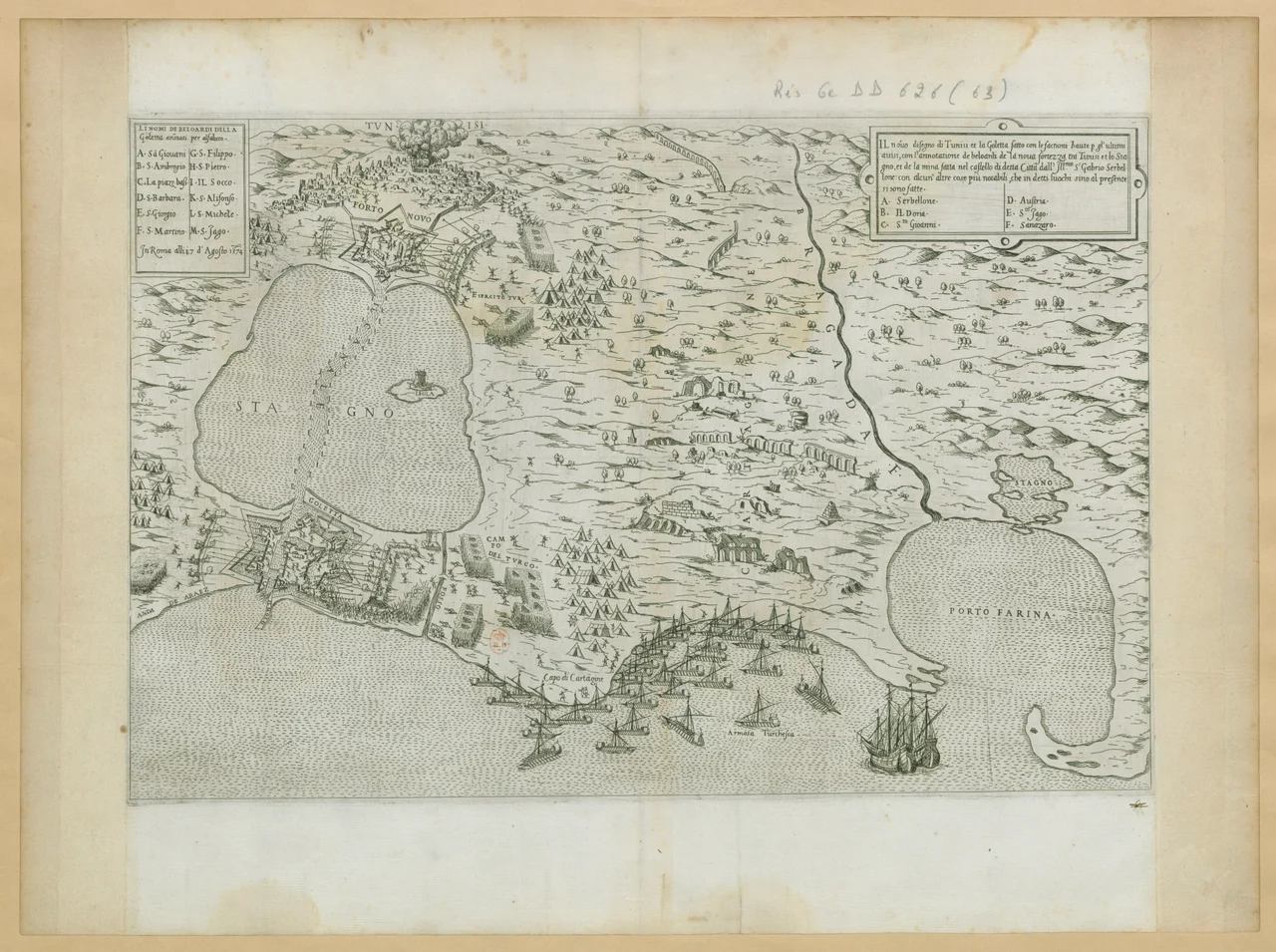 Sujet : Théâtre de la guerre
Tunis -- Environs -- Batailles
La Goulette -- Environs -- Batailles
Échelle(s) : [1:60 000 environ]
Couverture : Tunisie
Langue : italien

Éditeur : [s.n.] (In Roma)