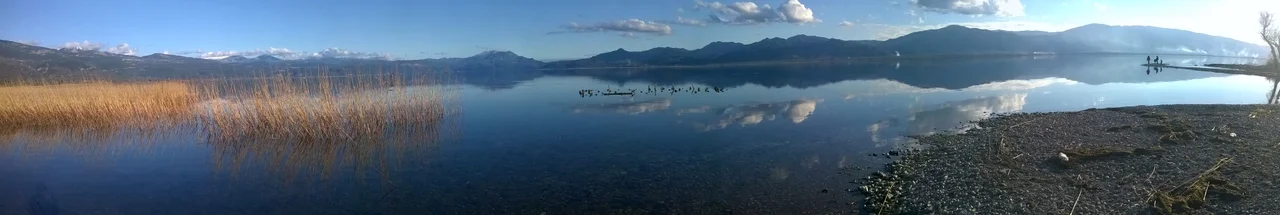 Trichonida lake in Etoloakarnania prefecture, Greece