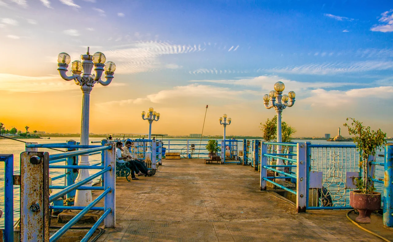 Public park adjacent to Hussain Sagar