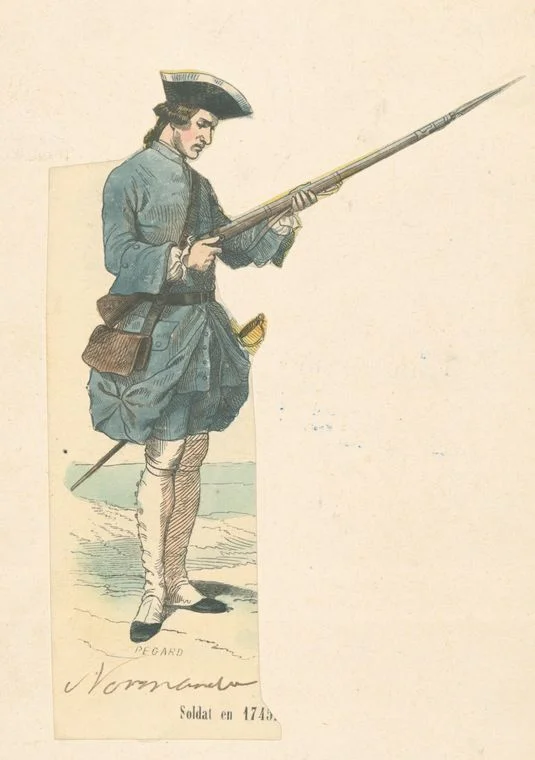 Picture of a french soldier (AD 1745)