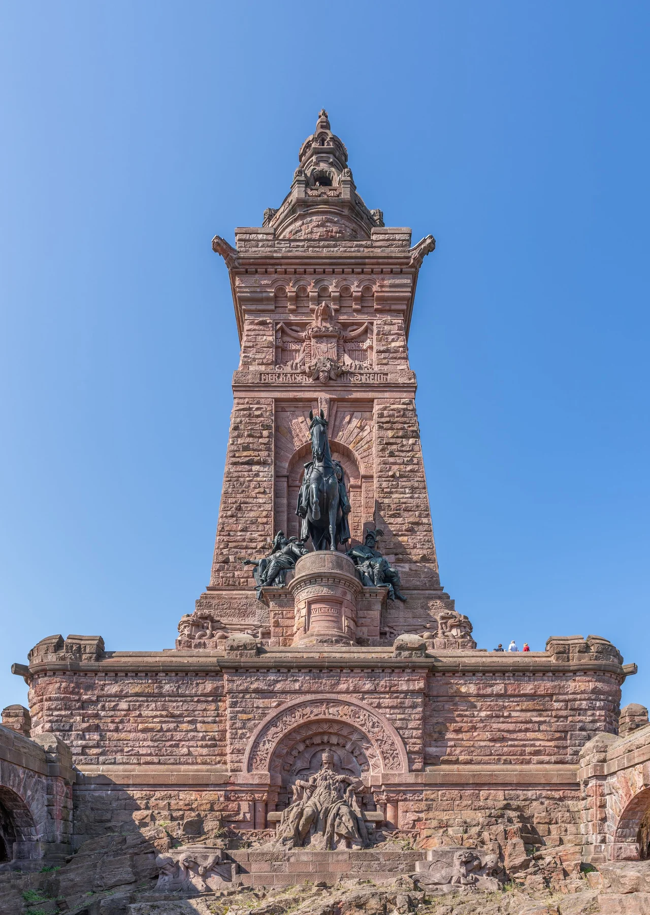 Kyffhäuser monument with Kaiser Wilhelm I, view from east, lowest level.