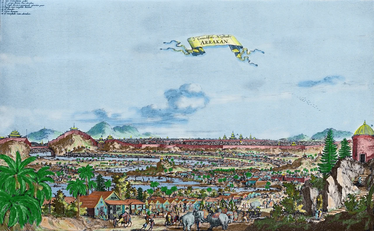View of Mrauk-U in the XVII century: The first plan for the Portuguese settlement