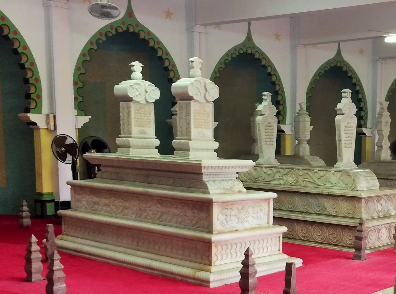 Inside of the main dorm of the Brunei Royal Mausoleum.
