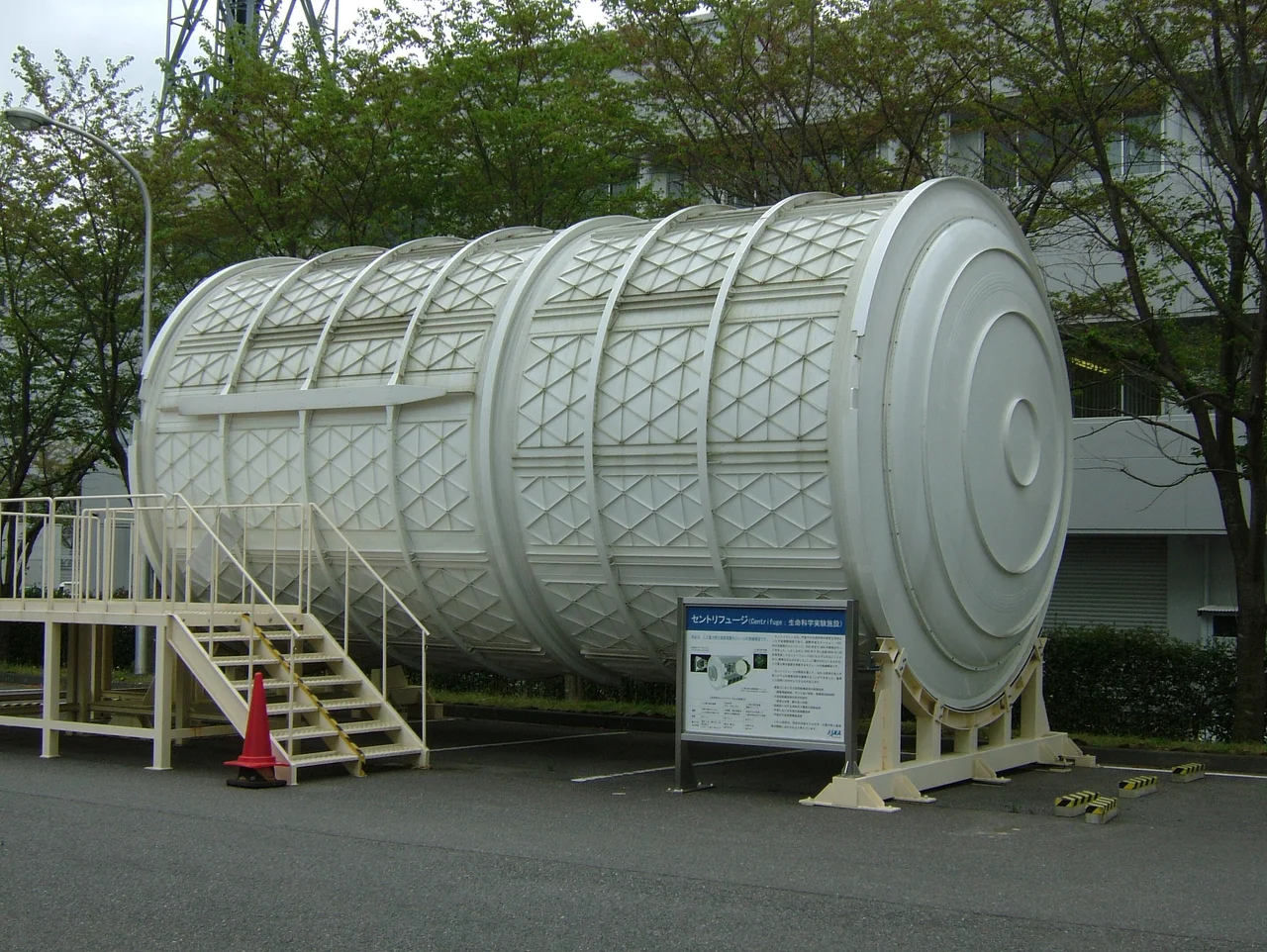 Centrifuge Accommodations Module of ISS, which was canceled its flights. Displayed at Tsukuba Space Center, Tsukuba, Japan.